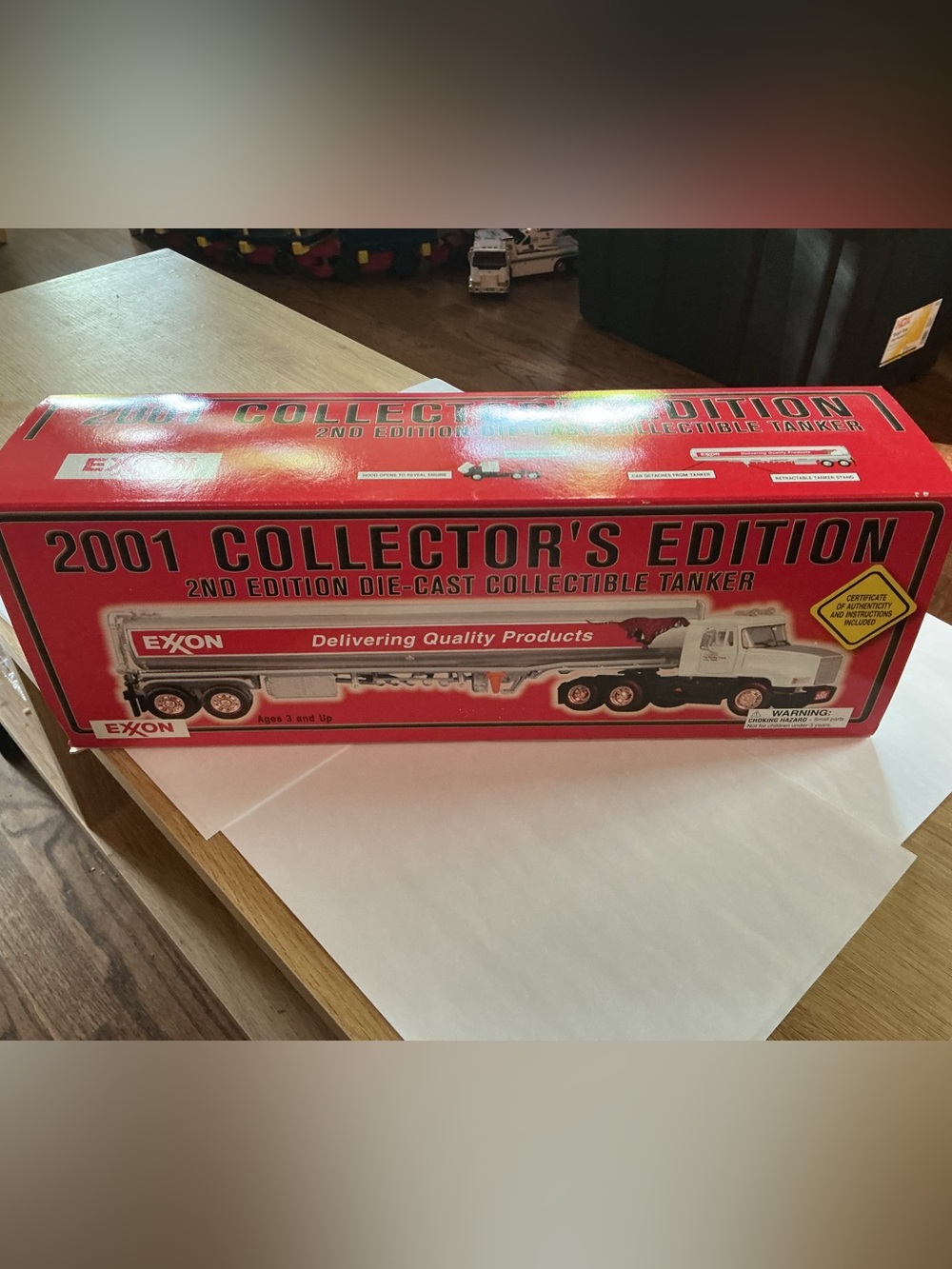 Exxon 2001 Die-cast Collectible Tanker in original box.